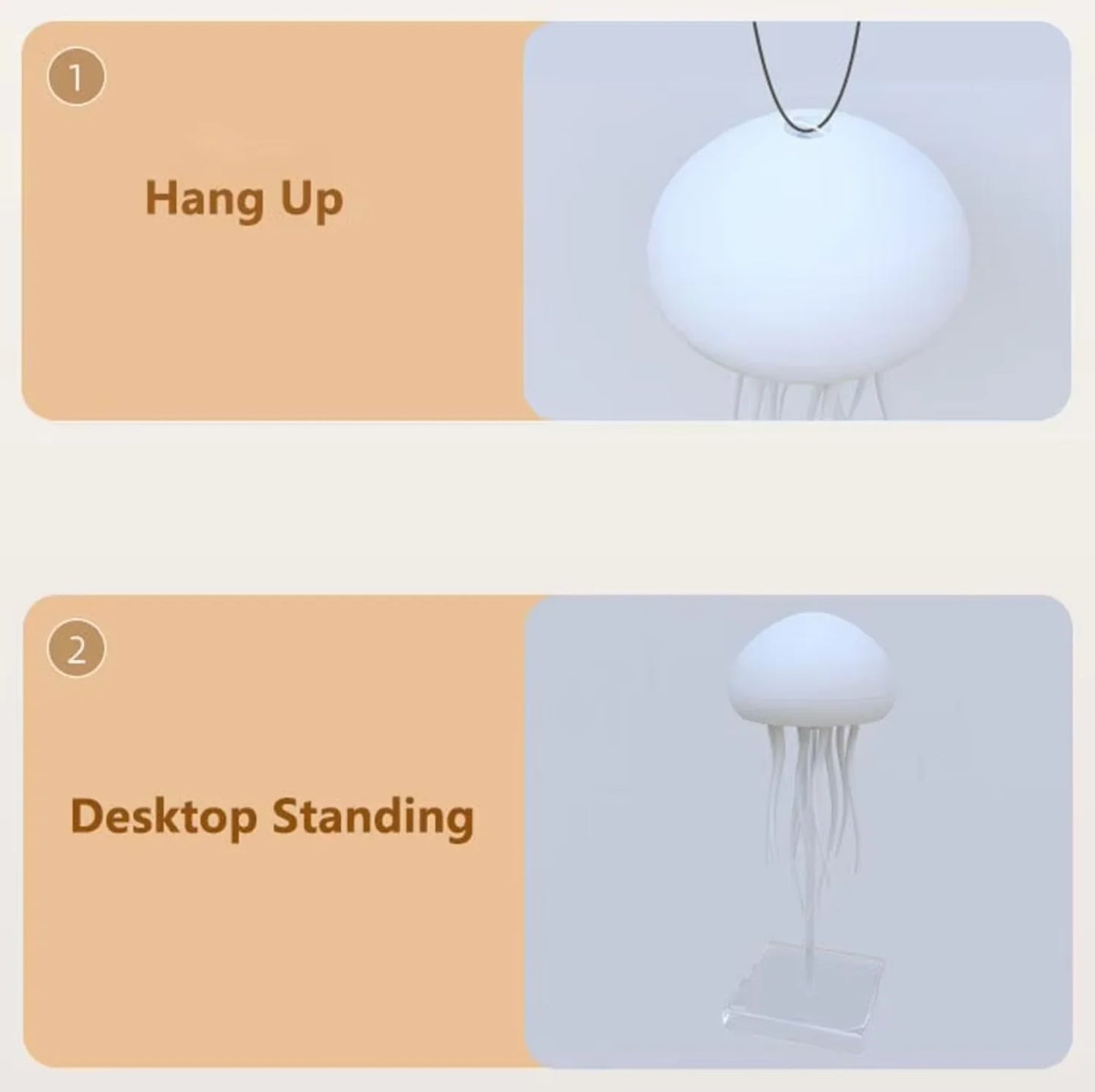 Jellyfish RGB Light Jellyfish Bedside Lamp With Voice Control